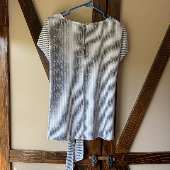 Striped Black and White Women's Top - Picture 2 of 5